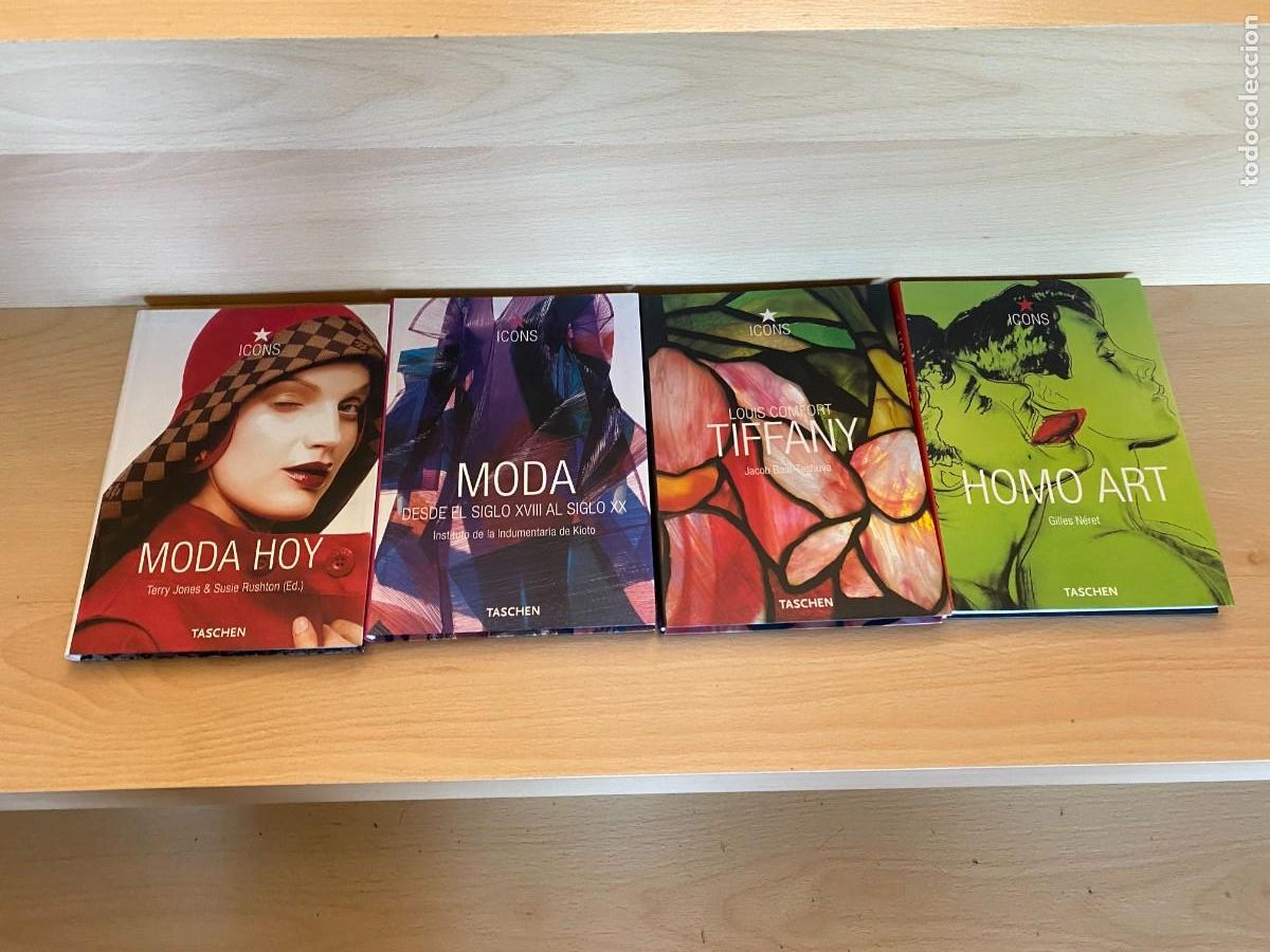 Second hand books: Icons , 4vol,Taschen, ( Tiffany, Moda sXVIII a XX, Moda hoy, Homo art.)