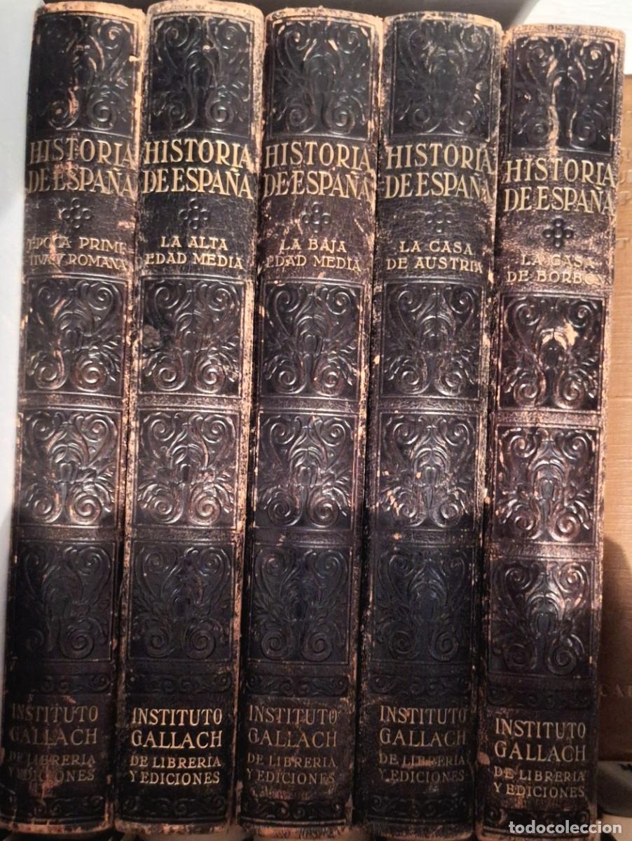 Libros de segunda mano: Historia de Espa&ntilde;a- Inst. Gallach 1943 - 5 tomos - Foto 2