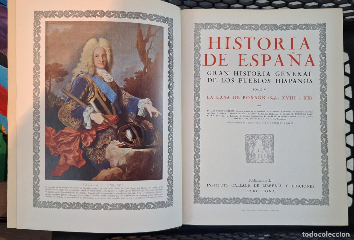 Libros de segunda mano: Historia de Espa&ntilde;a- Inst. Gallach 1943 - 5 tomos - Foto 4