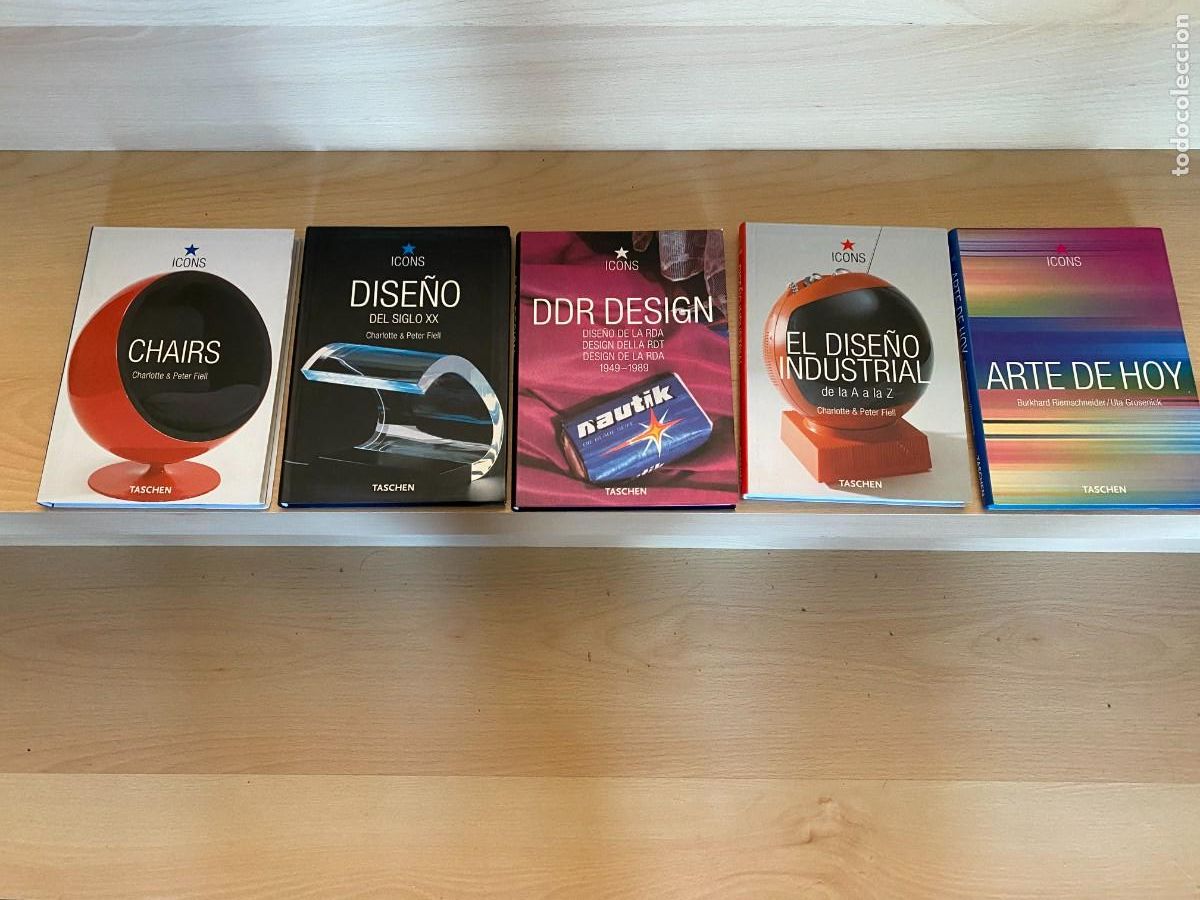 Second hand books: Icons, 5 vol, Taschen (Dise&ntilde;o industrial AaZ, DDR design, dise&ntilde;o sXX, Chairs, Arte de hoy)