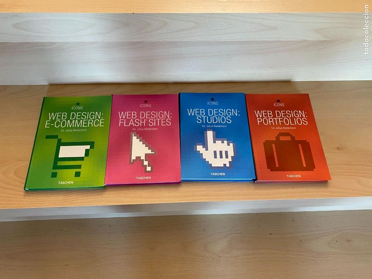 Second hand books: Icons, 4 vol. Taschen, web design (Studios,Portfolios, E-commerce, Flash sites) Ed. Julius Wiedemann