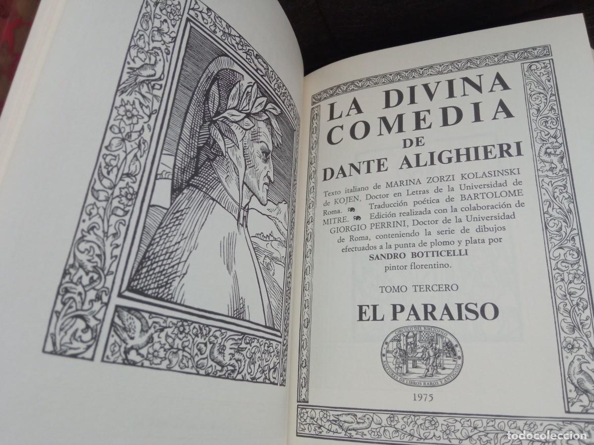 Libros de segunda mano: DANTE - LA DIVINA COMEDIA (3 VOL.). C&Iacute;RCULO DEL BIBLI&Oacute;FILO, 1975. - Foto 6