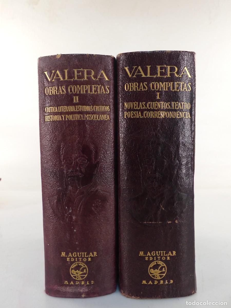 Second hand books: 2 TOMOS OBRAS COMPLETAS POR JUAN VALERA EDITORIAL AGUILAR