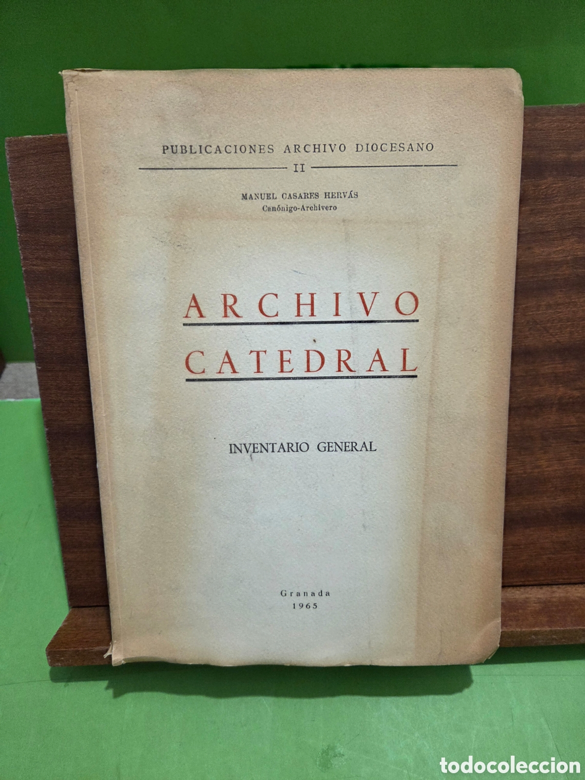 Libros de segunda mano: GRANADA...1965...&rdquo;&rdquo;ARCHIVO CATEDRAL&rdquo;&rdquo;...INVENTARIO GENERAL...