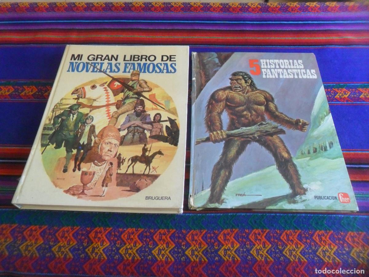 Libros de segunda mano: 5 HISTORIAS FANT&Aacute;STICAS FHER 1976 Y MI GRAN LIBRO DE NOVELAS FAMOSAS BRUGUERA 1974 DON QUIJOTE Y M&Aacute;S