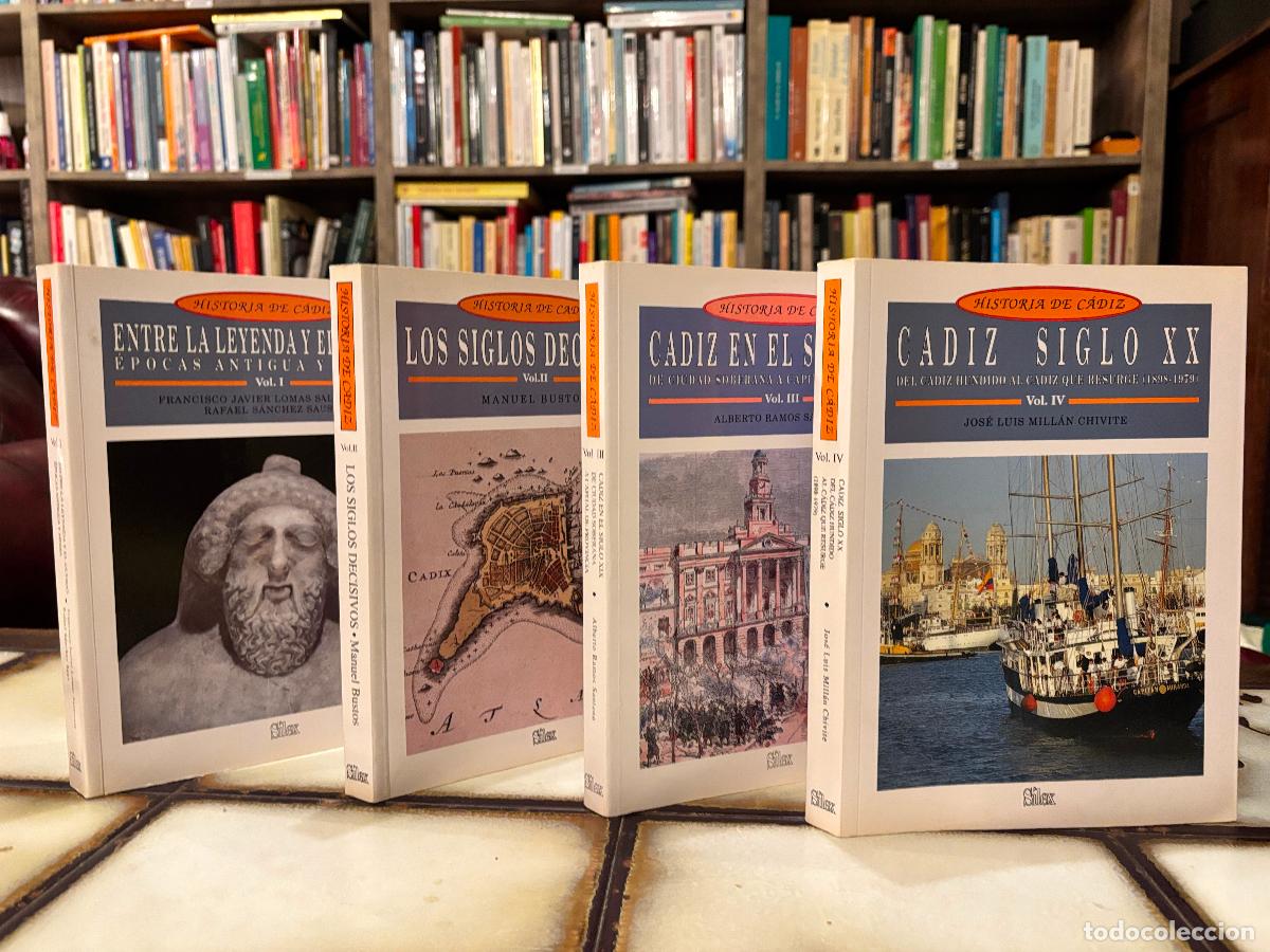 Libros de segunda mano: Historia de C&aacute;diz en 4 vol. Varios autores. VER FOTOS