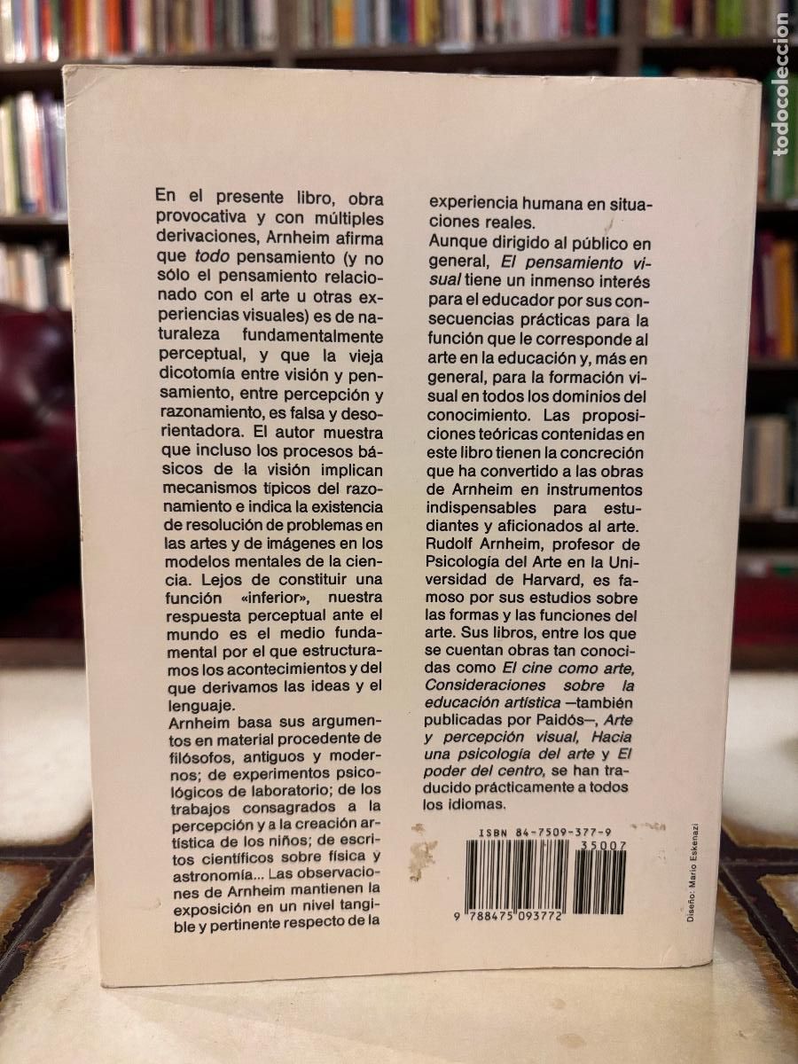 Libros de segunda mano: El pensamiento visual. Rudolph Arnheim. - Foto 2