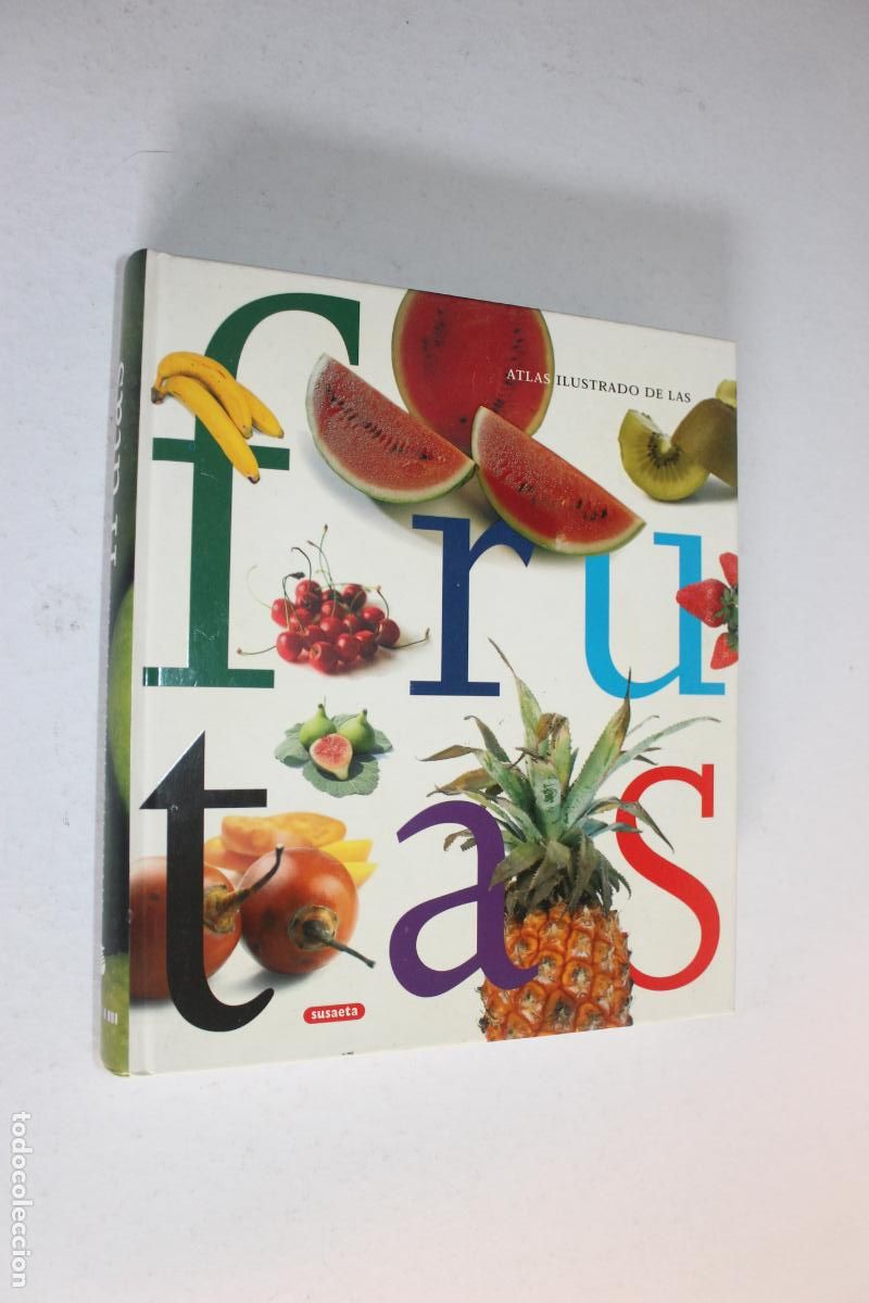 Libros de segunda mano: Libro Atlas Ilustrado de las Frutas - Editorial Susaeta - Tapa Dura Gran Formato.