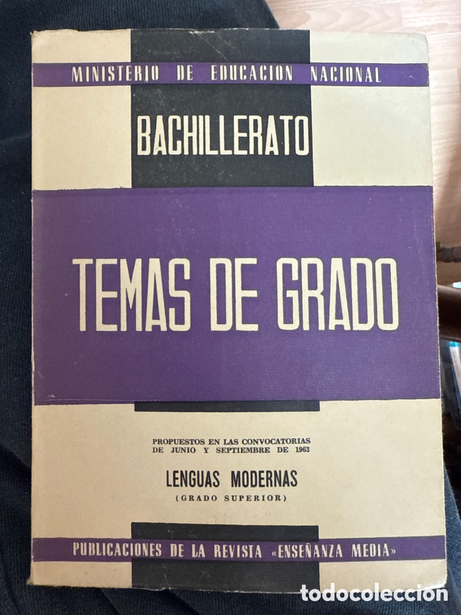 Second hand books: MINISTERIO DE EDUCACI&Oacute;N NACIONAL Temas de ex&aacute;menes de Grado Superior de Bachillerato