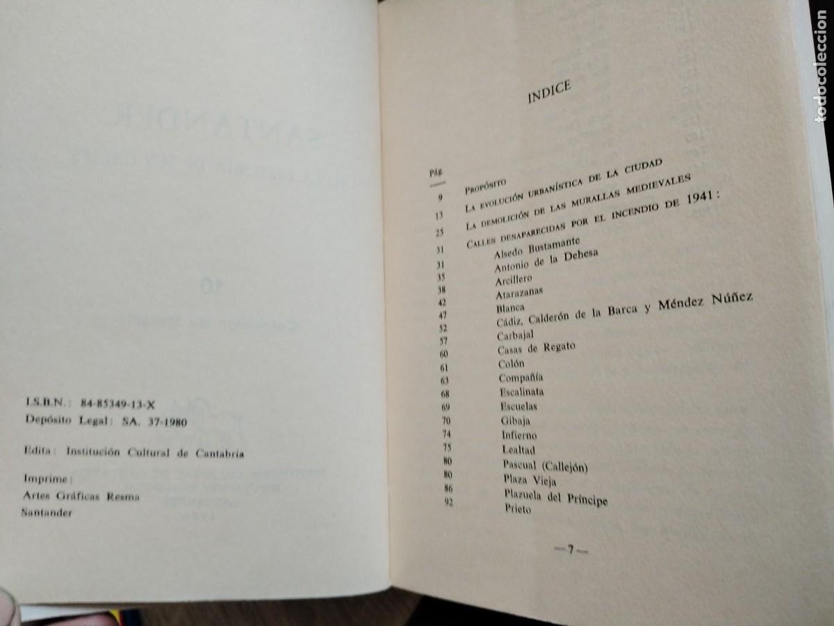 Libros de segunda mano: Santander en la historia de sus calles-j. Simon cabarga - Foto 3