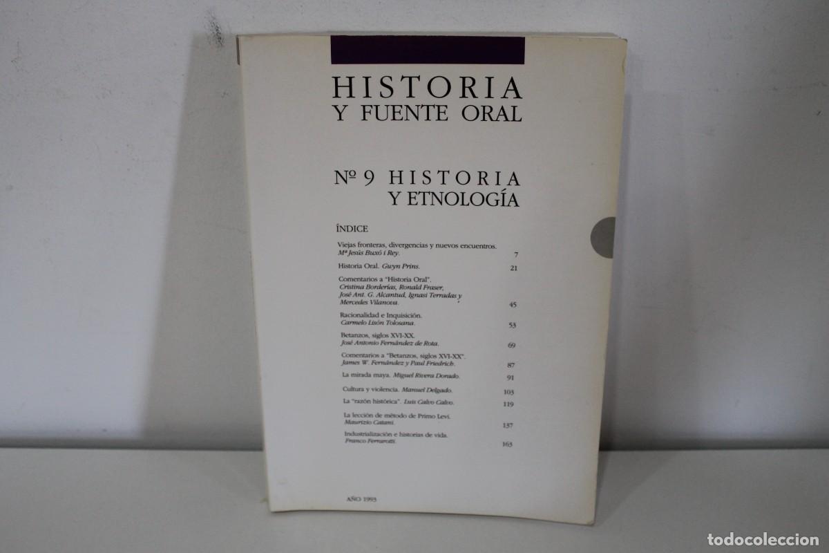 Second hand books: HISTORIA Y FUENTE ORAL N&ordm; 9 HISTORIA Y ETNOLOGIA 1993