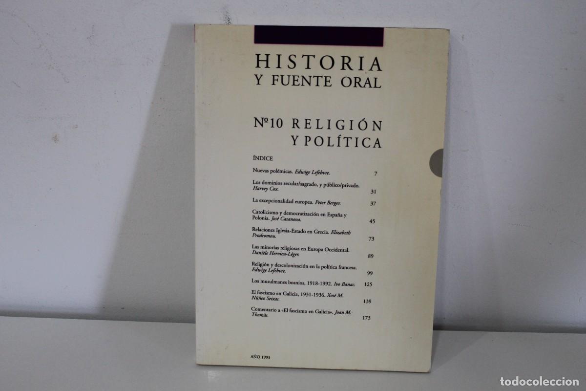 Gebrauchte B&uuml;cher: HISTORIA Y FUENTE ORAL N&ordm; 10 RELIGION Y POLITICA 1993