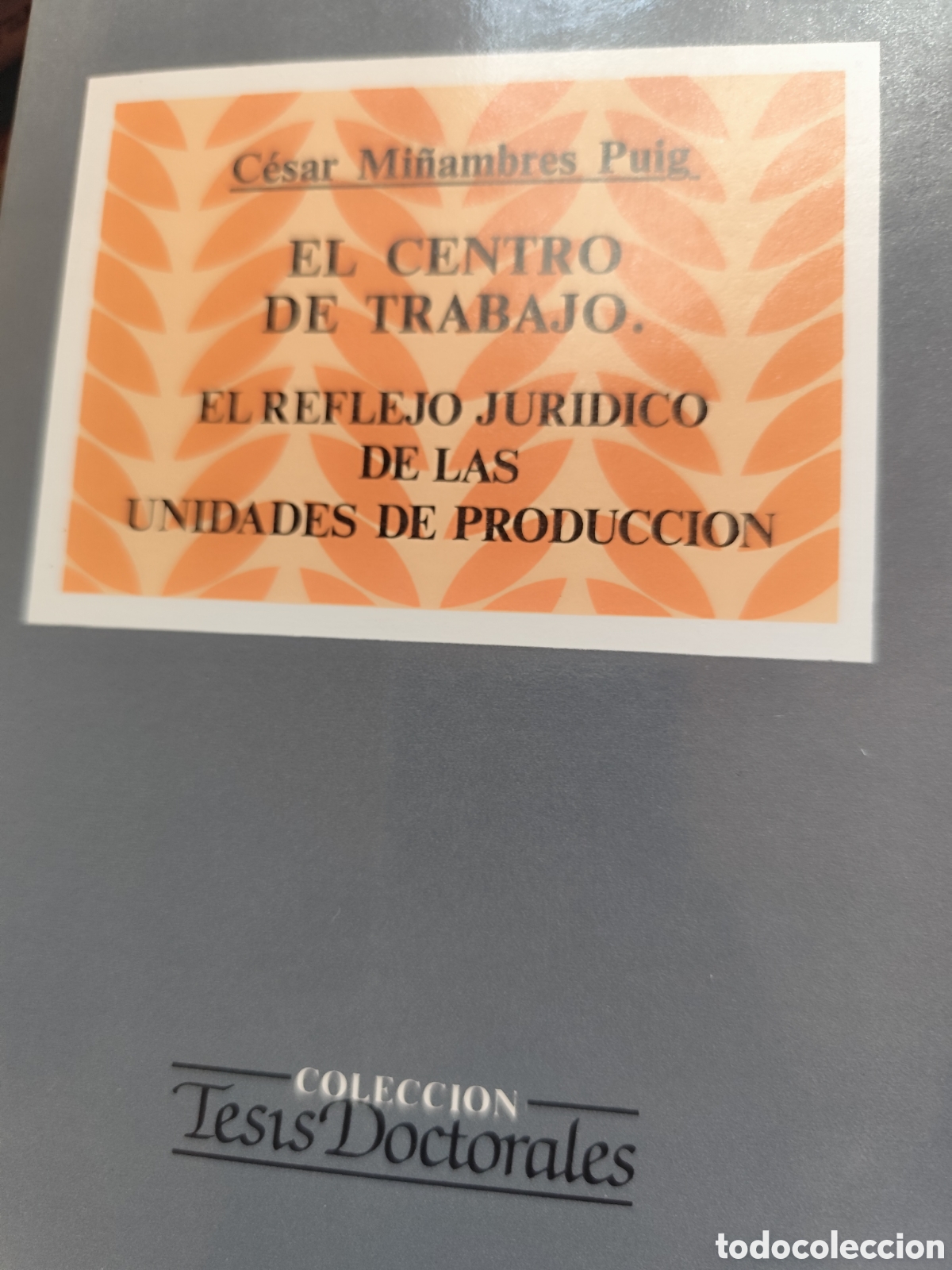 Libros de segunda mano: EL CENTRO DE TRABAJO RF 340
