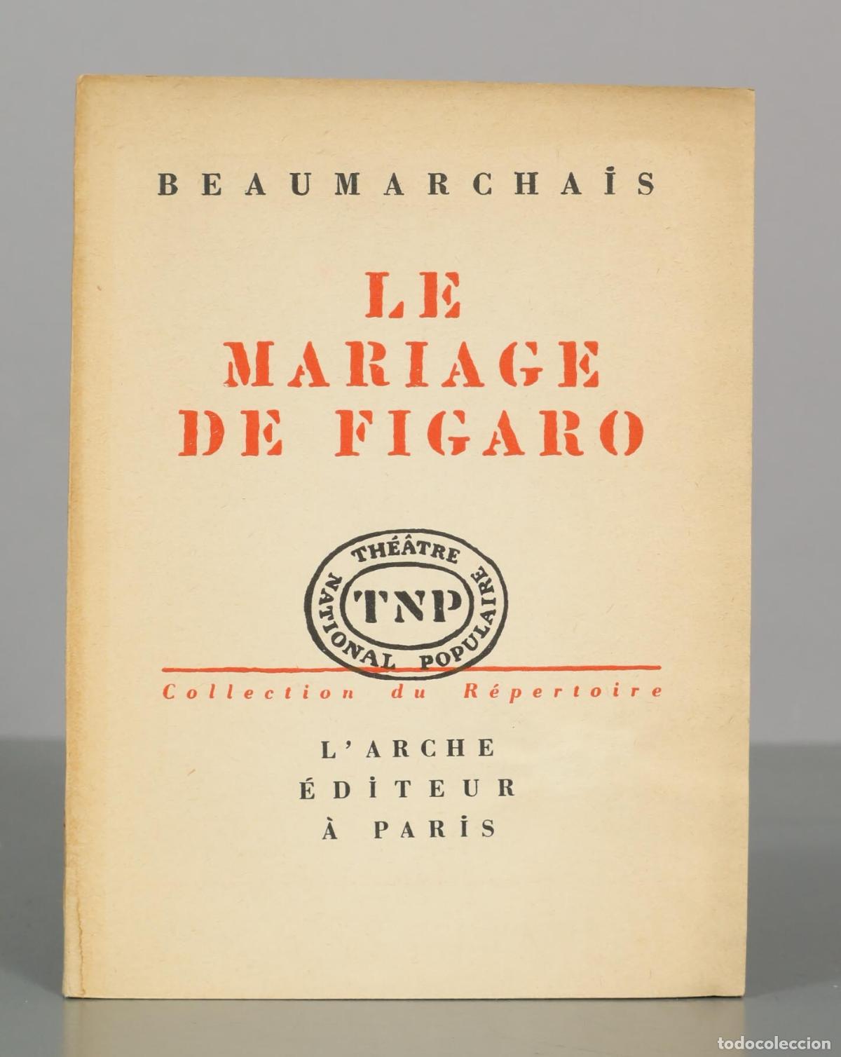 Libros de segunda mano: Le mariage de Figaro - Beaumarchais - L&acute;Arche