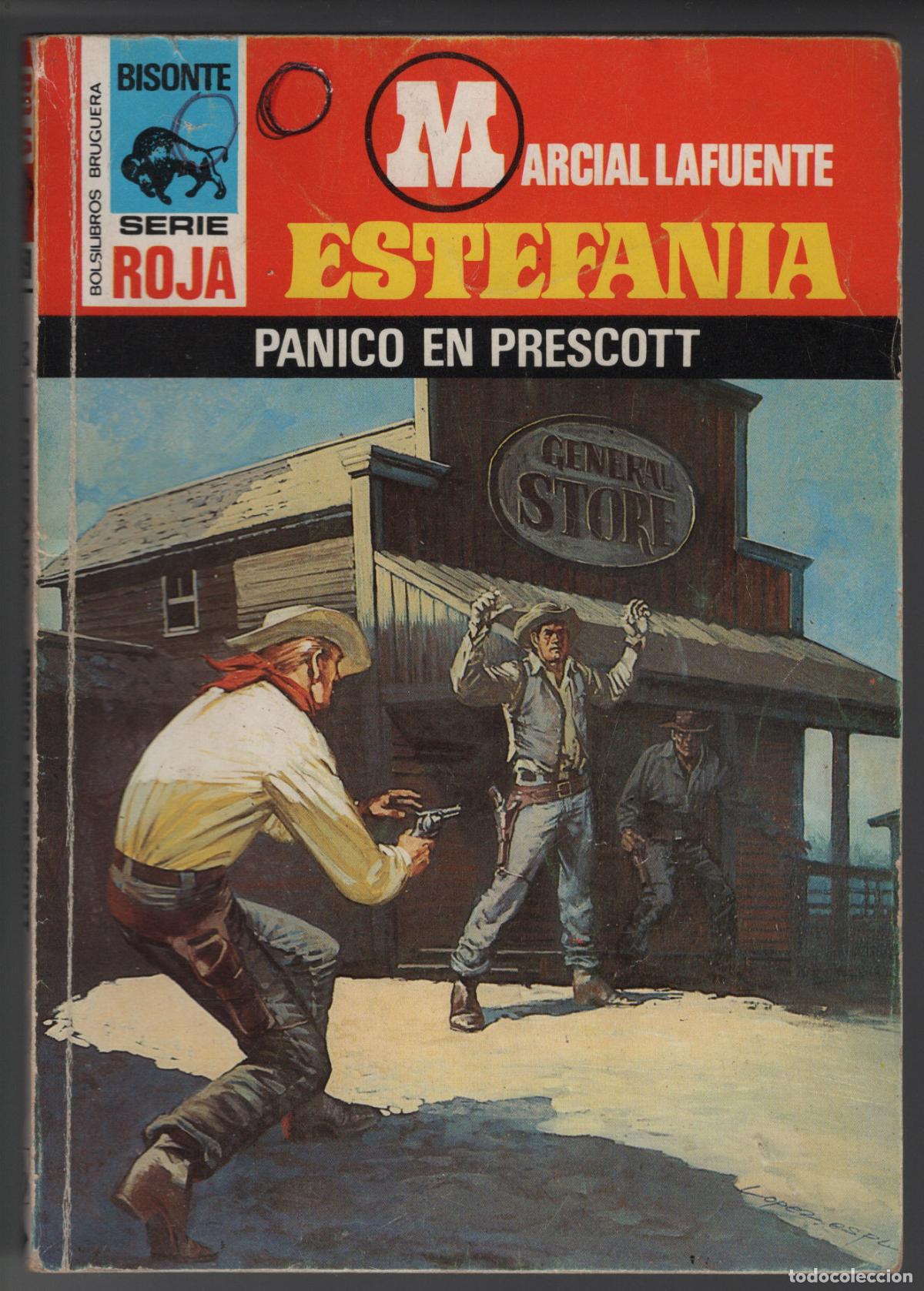 Libros de segunda mano: BUFALO ROJA 1591 - P&Aacute;NICO EN PRESCOTT - ESTEFANIA - BOLSILIBRO - ED. BRUGUERA