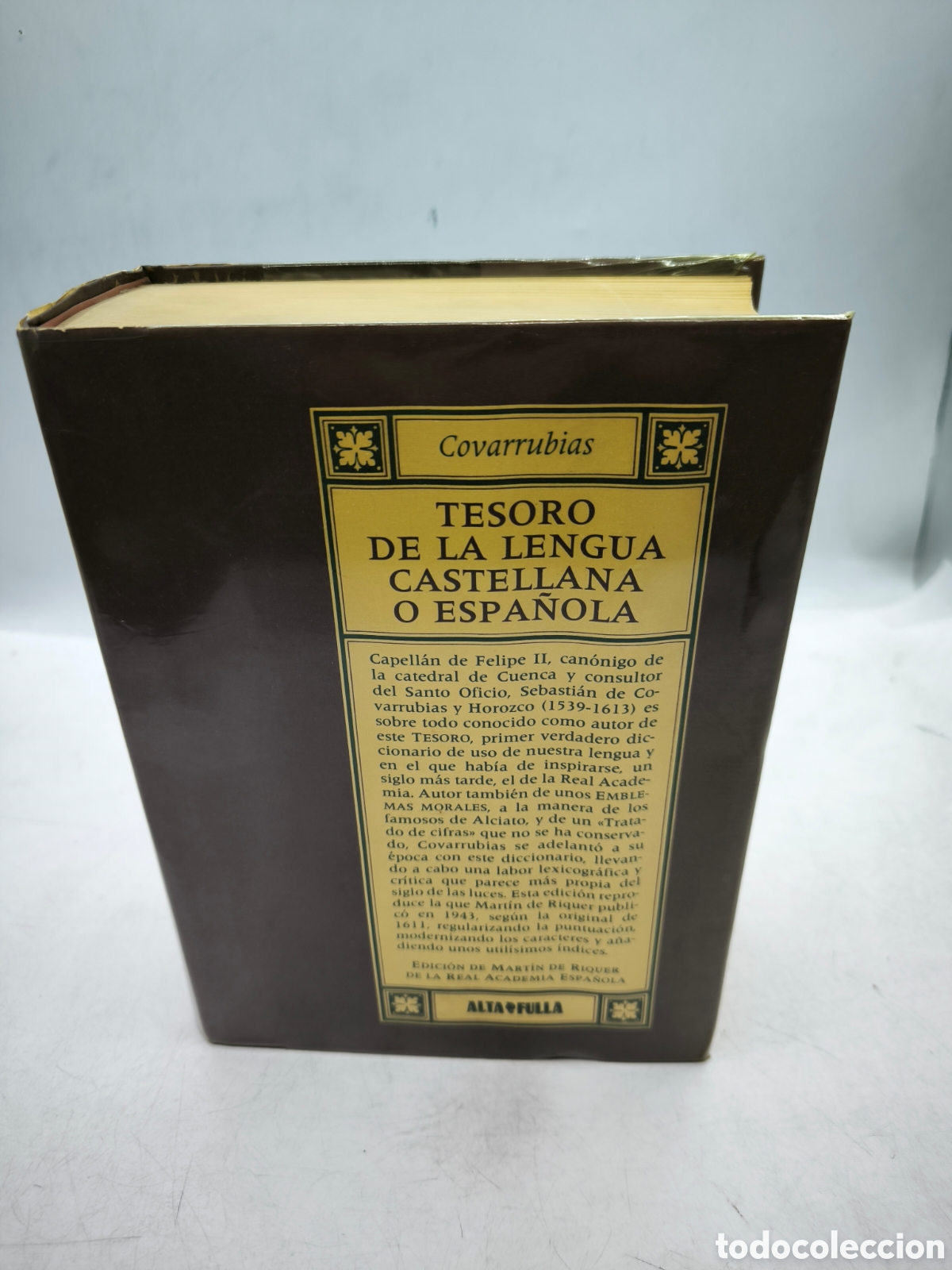 Libros de segunda mano: Tesoro de la lengua castellana &oacute; espa&ntilde;ola. Covarrubias.