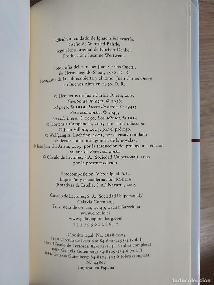 Libros de segunda mano: Juan Carlos Onetti - NOVELAS I (1939-1954) - Foto 7