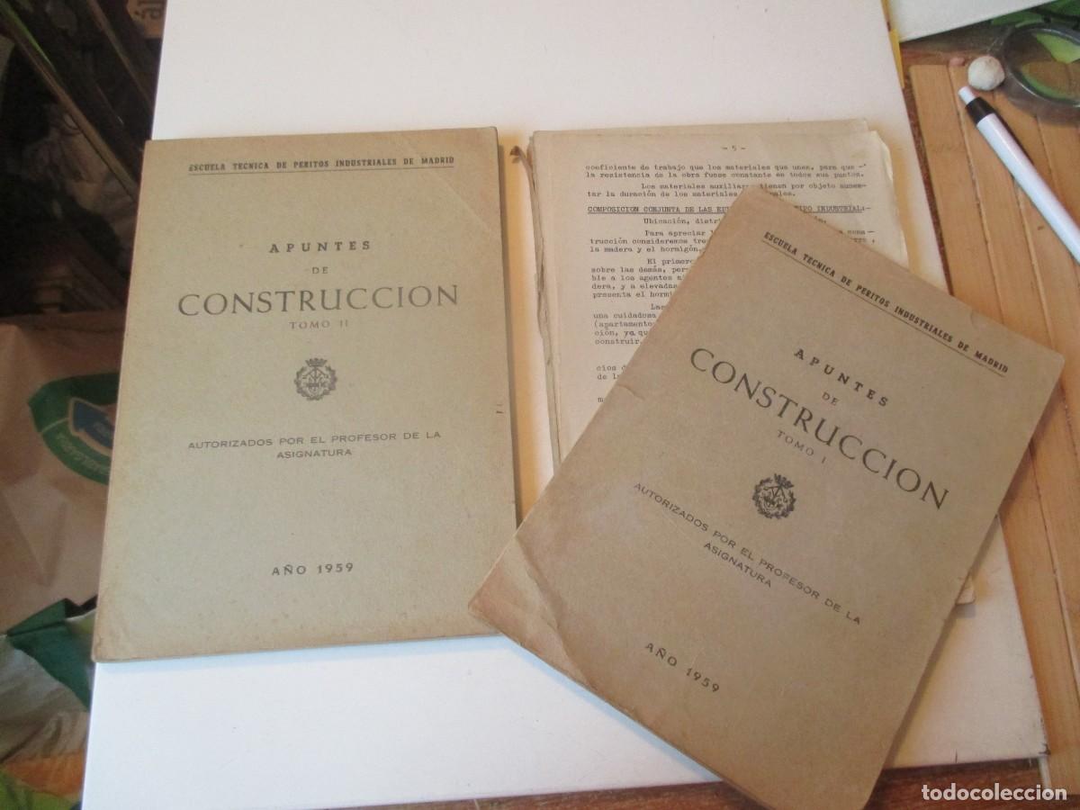 Libros de segunda mano: Apuntes de construcci&oacute;n Tomo I y II W40208 - Foto 2