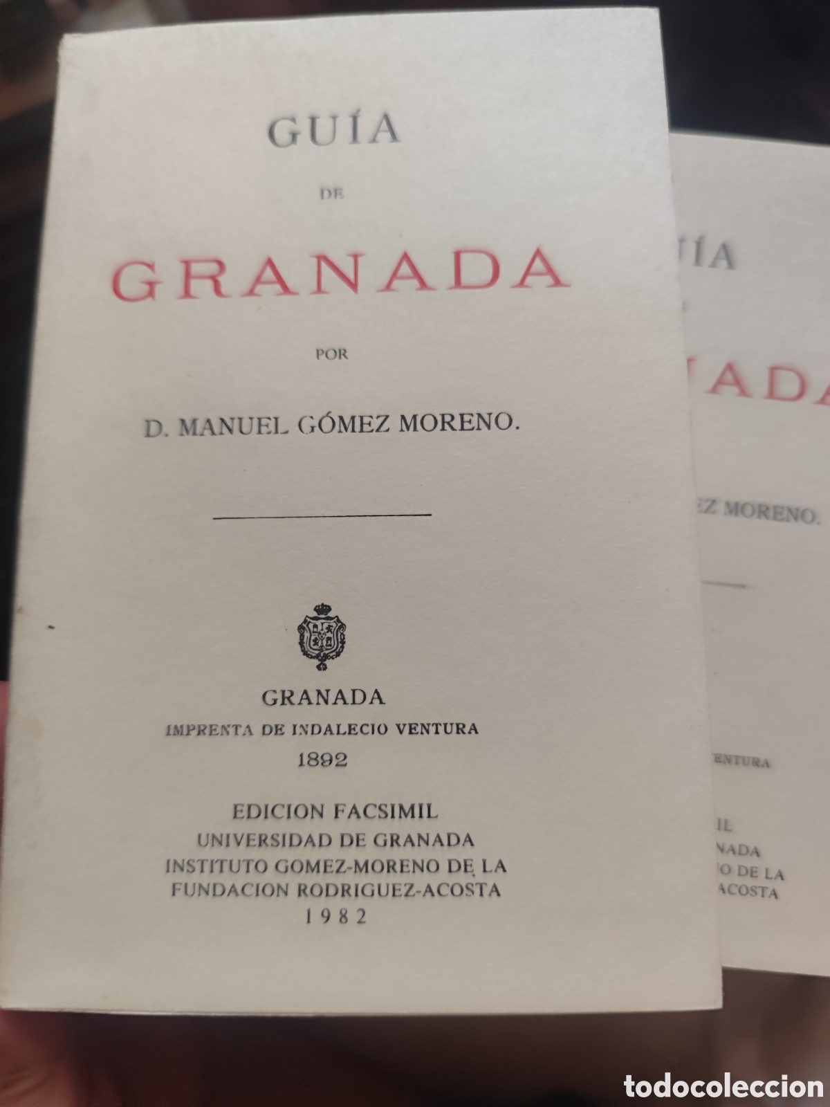 Libros de segunda mano: GUIA DE GRANADA 2 VOLUMENES RF 316