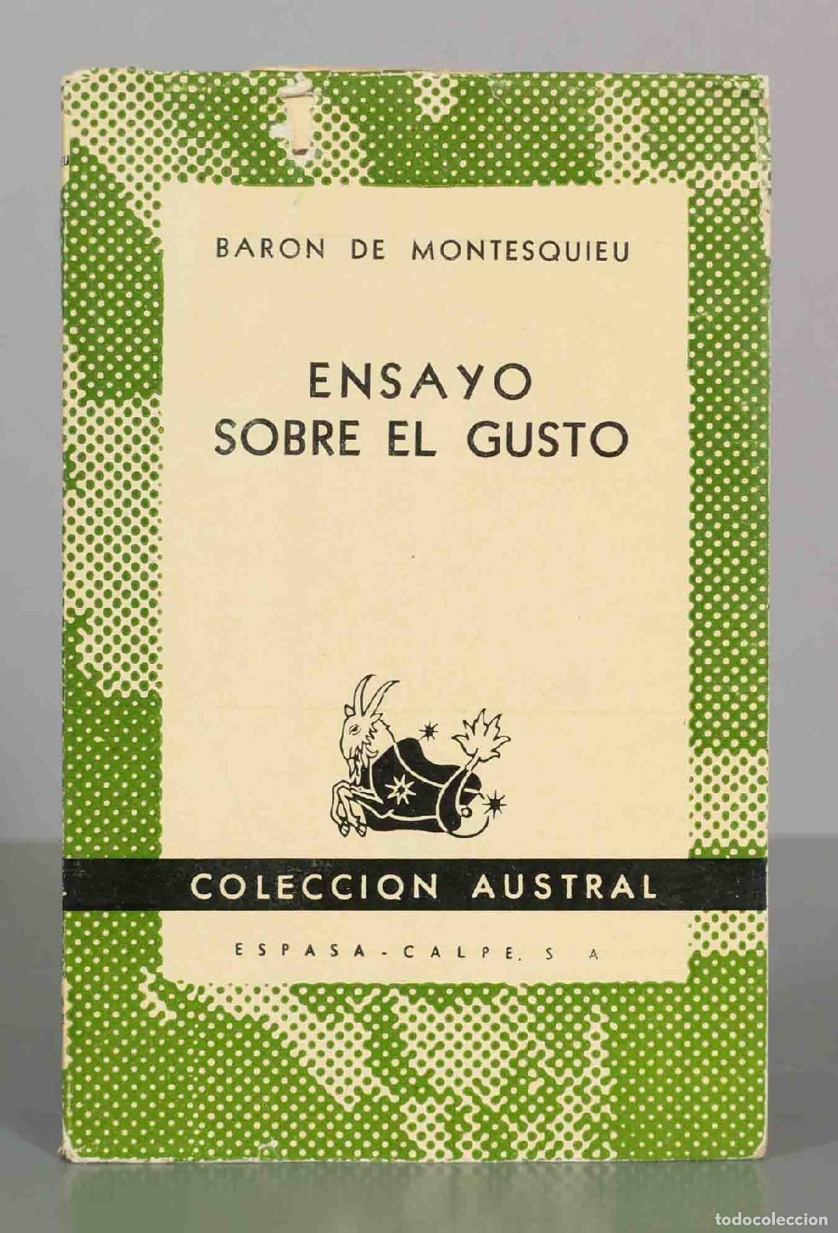 Libros de segunda mano: Ensayo sobre el gusto - Bar&oacute;n de Montesquieu - Espasa-Calpe AUSTRAL