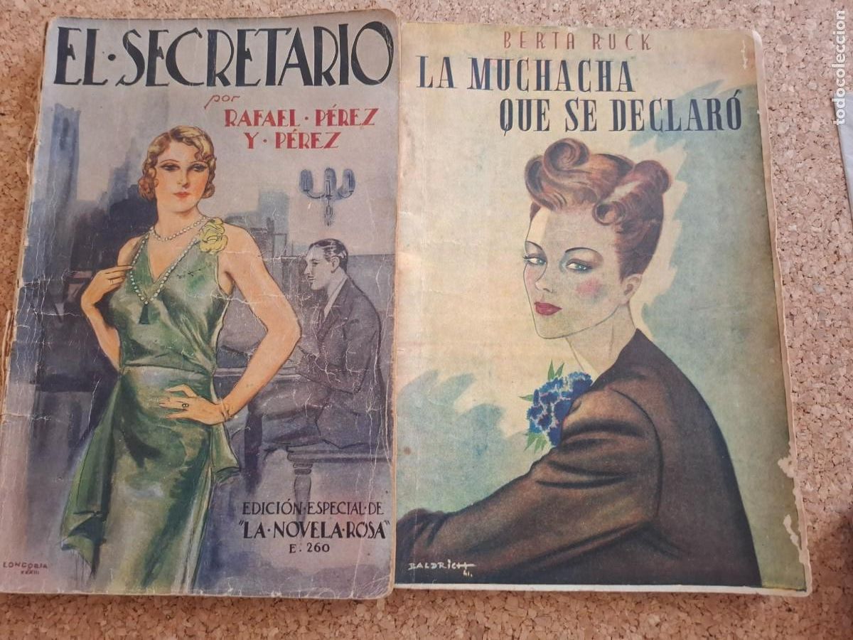 Libros de segunda mano: El secretario ( R.P&eacute;rez)1933- La muchacha q se declar&oacute; (B.Ruck)1941