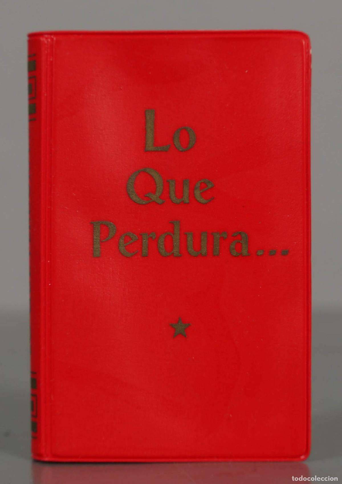 Libros de segunda mano: LIBRO MINIATURA. Lo Que Perdura... SAIRAM.