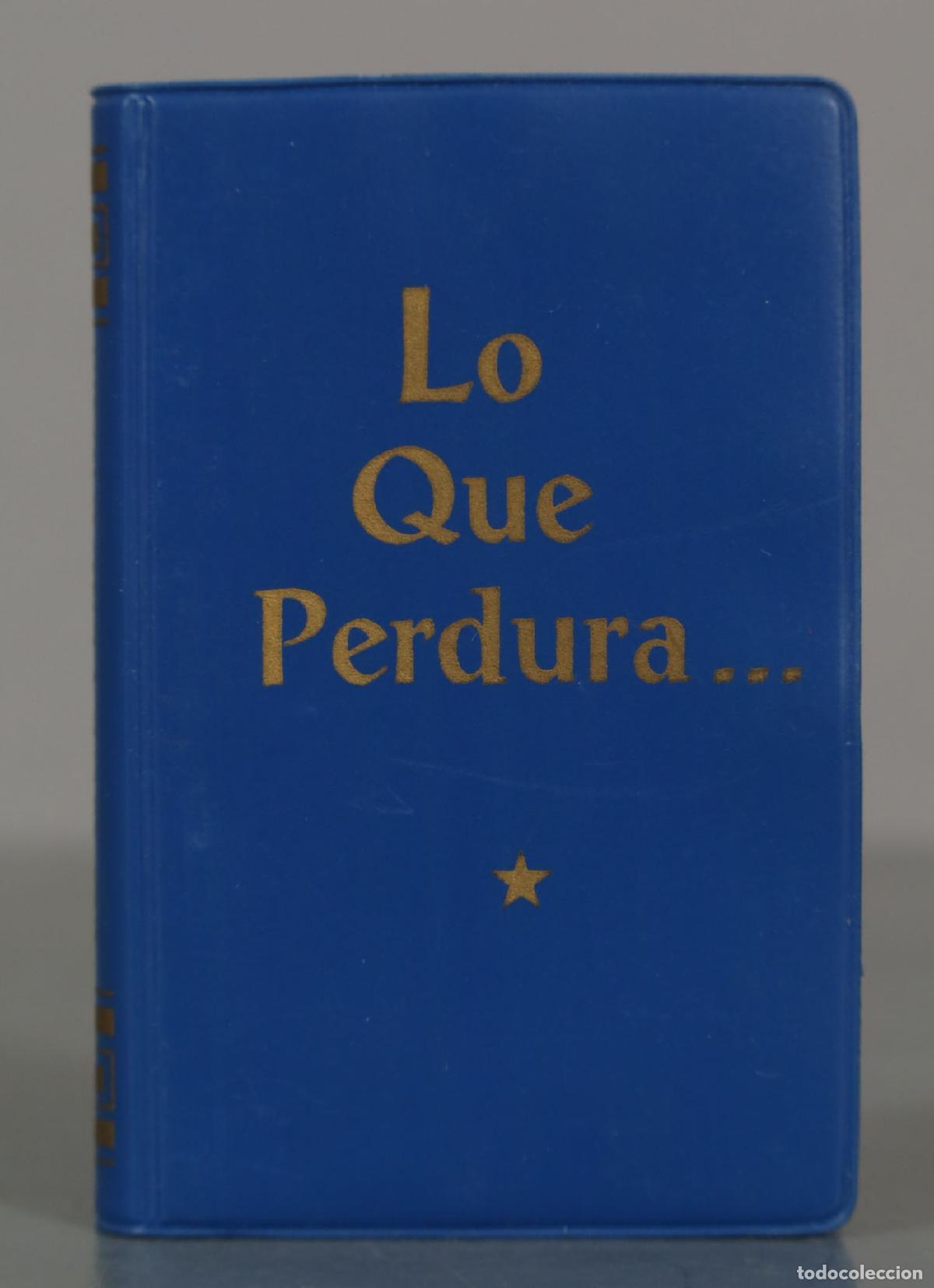 Libros de segunda mano: LIBRO MINIATURA. LO QUE PERDURA... SAIRAM.