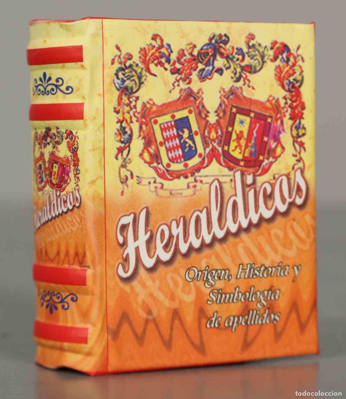 Libros de segunda mano: LIBRO MINIATURA. Her&aacute;ldicos: Origen, Historia y Simbolog&iacute;a de apellidos.