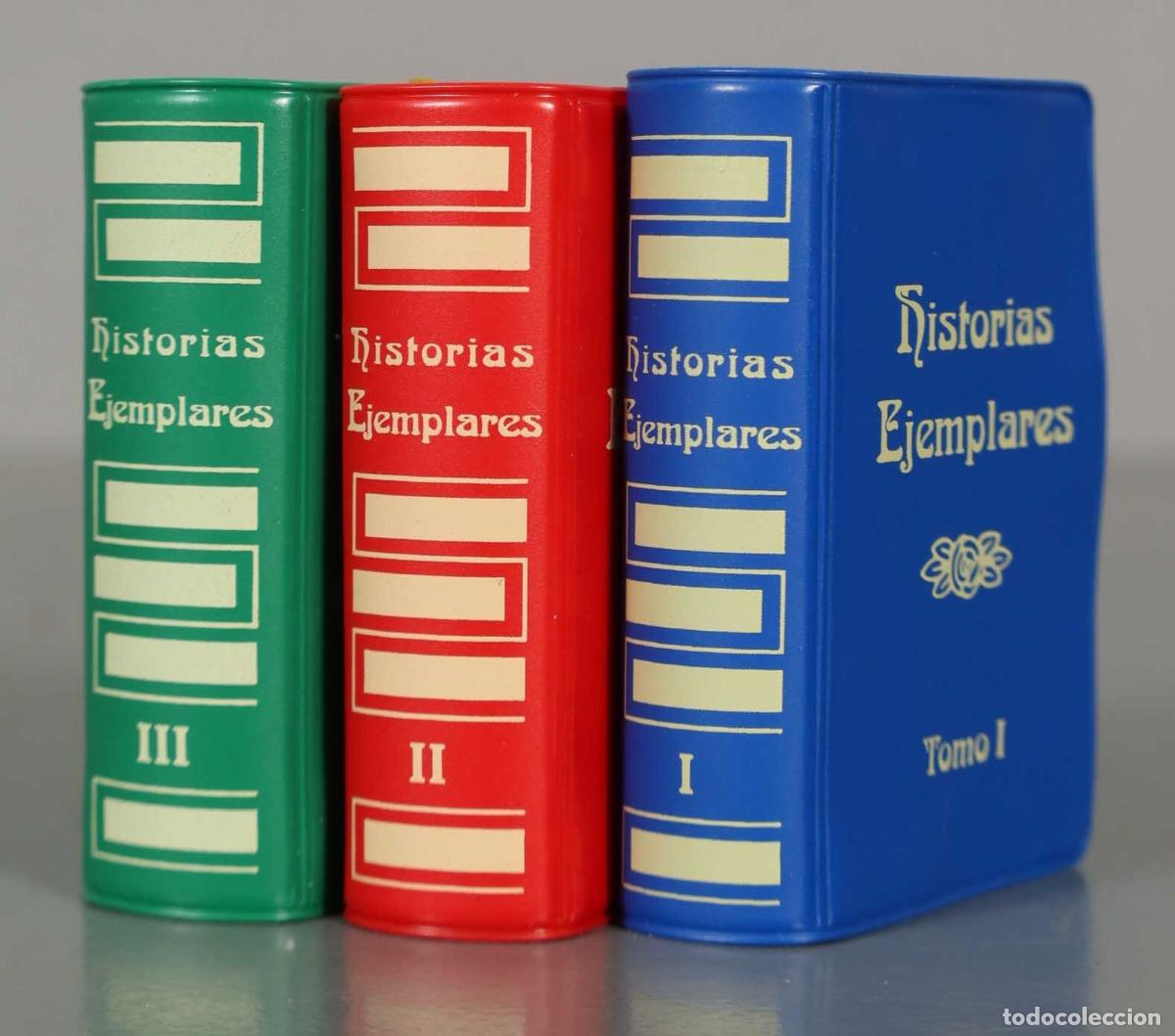 Libros de segunda mano: LIBRO MINIATURA. HISTORIAS EJEMPLARES. TOMO I, II Y III. SAIRAM.