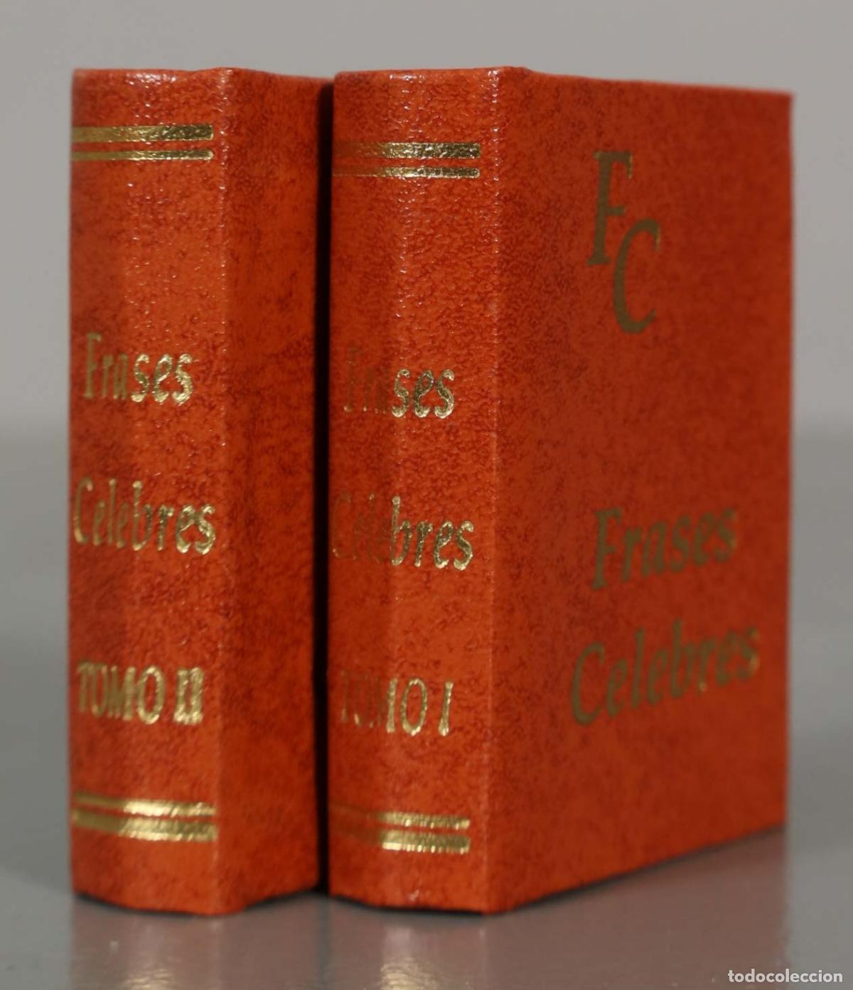 Libros de segunda mano: LIBRO MINIATURA. FRASES CELEBRES. 2 TOMOS. GUZMAN.