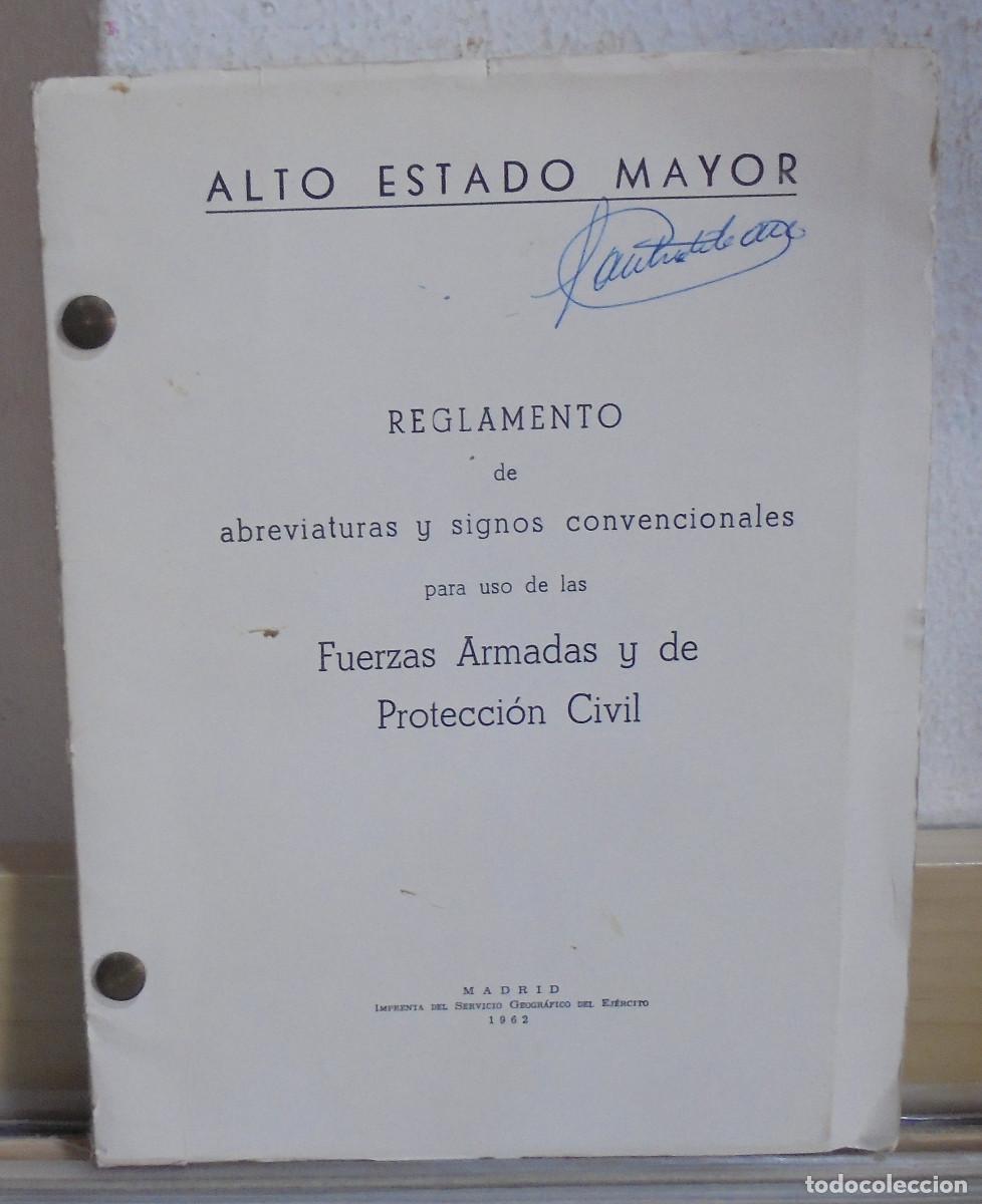 Libros de segunda mano: Reglamento de abrviaturas y signos convencionales para uso de las Fuerzas Armadas y de Protecci&oacute;n Ci