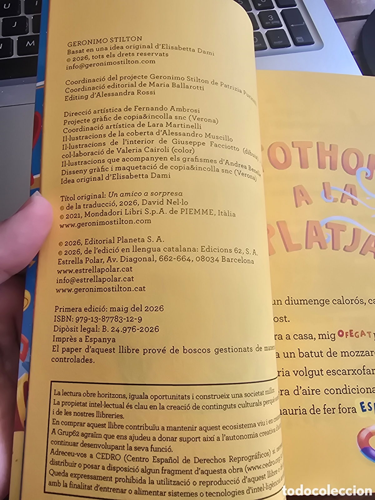 Libros de segunda mano: Un amic inesperat Geronimo Stilton ESTRELLA POLAR 2026 CATAL&Aacute;N - Foto 3
