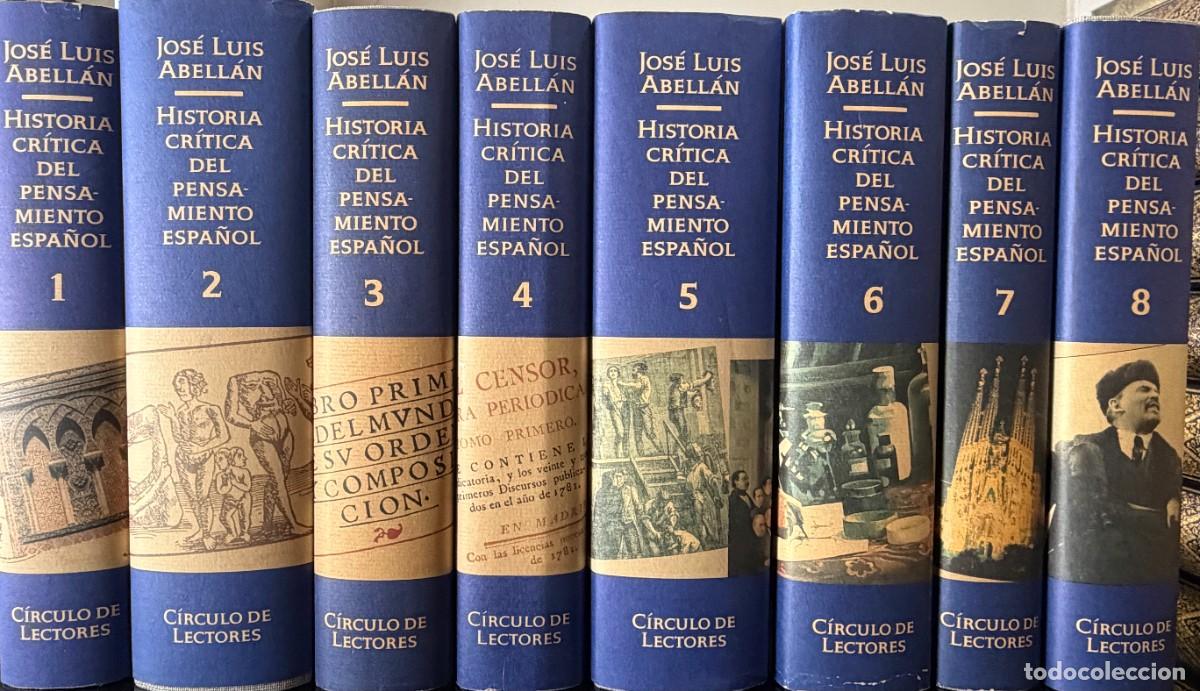 Libros de segunda mano: Abell&aacute;n, Jos&eacute; Luis Historia cr&iacute;tica del pensamiento espa&ntilde;ol. Barelona, C&iacute;rculo de Lectores, 1992