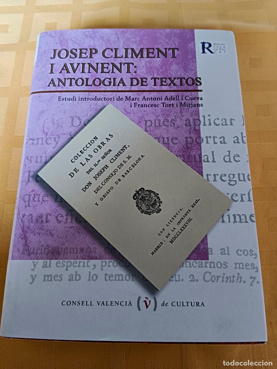 Libri di seconda mano: JOSEP CLIMENT I AVINENT: ANTOLOGIA DE TEXTOS - Marc Antoni Adell i Cueva - Francesc Tort i Mitjans