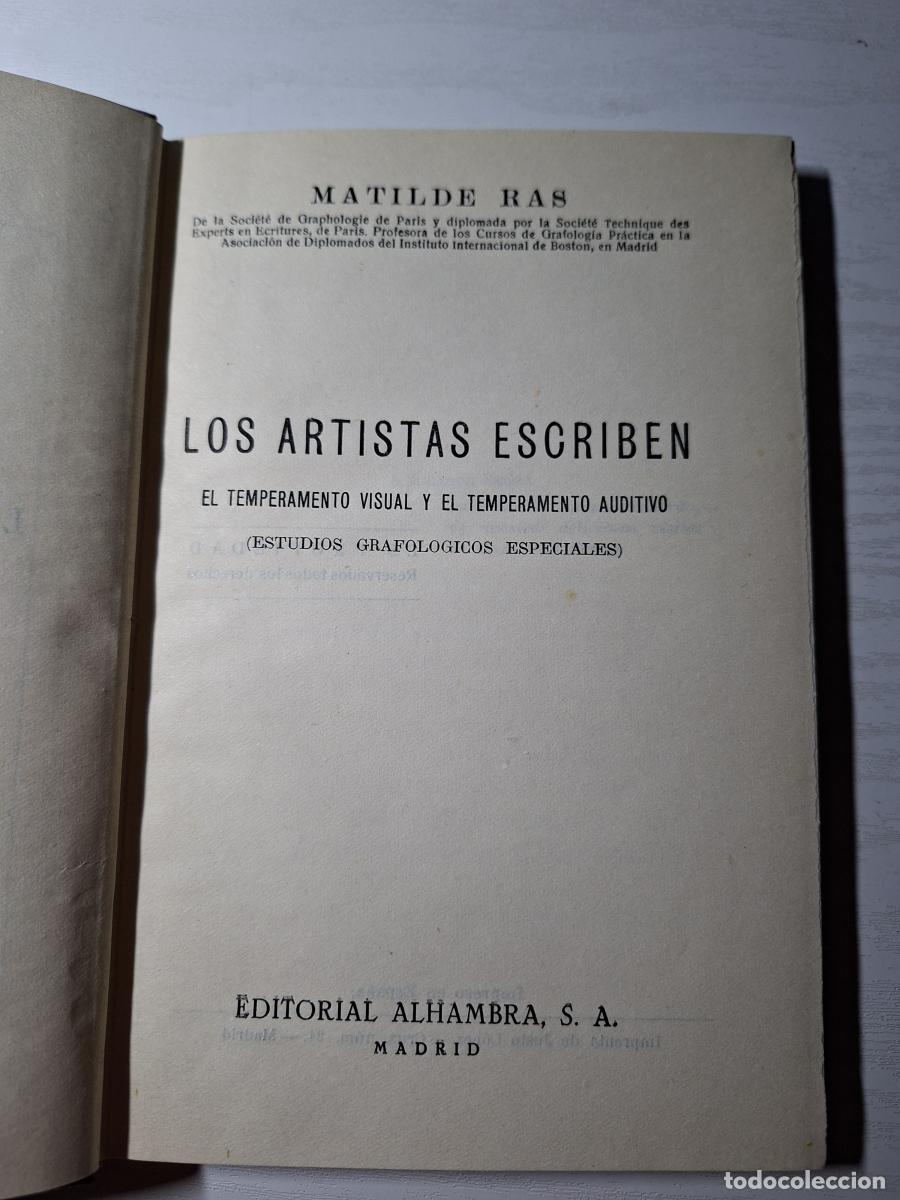 Libros de segunda mano: Los artistas escriben - Ras, Matilde - Foto 6