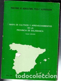 Libros de segunda mano: Mapa de cultivos y aprovechamientos de la provinciad e Salamanca. Escala 1:200000