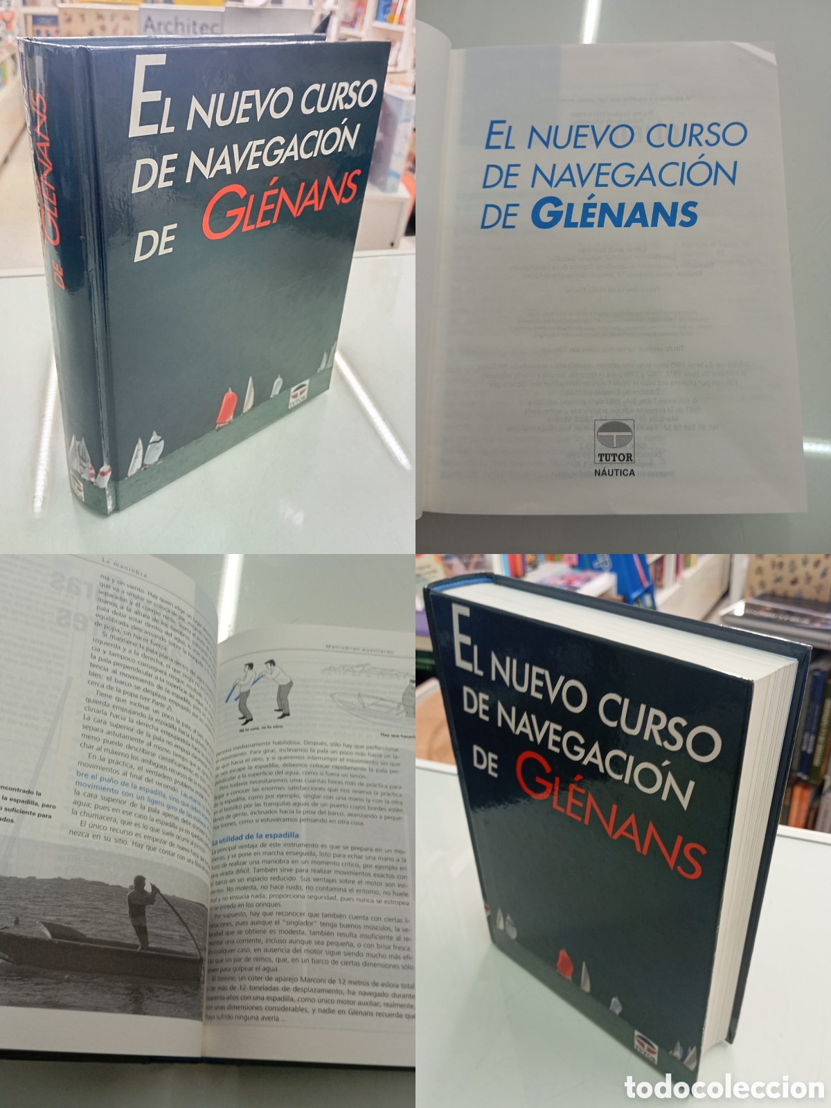 Libros de segunda mano: El Nuevo Curso de Navegaci&oacute;n de Gl&eacute;nans EDITORIAL TUTOR 1997 Tapa dura Biblia Nautica DESCATALOGADO