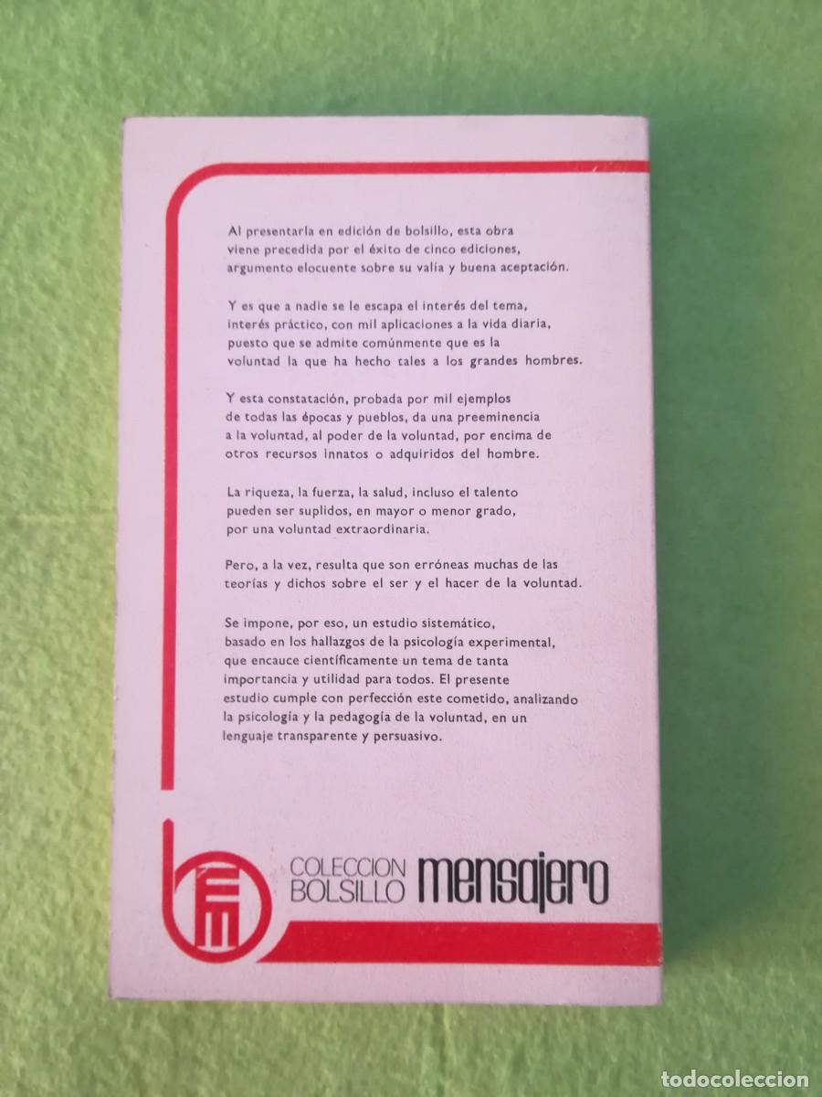 Libros de segunda mano: El poder de la voluntad Lindworsky mensajero 1978 - Foto 2
