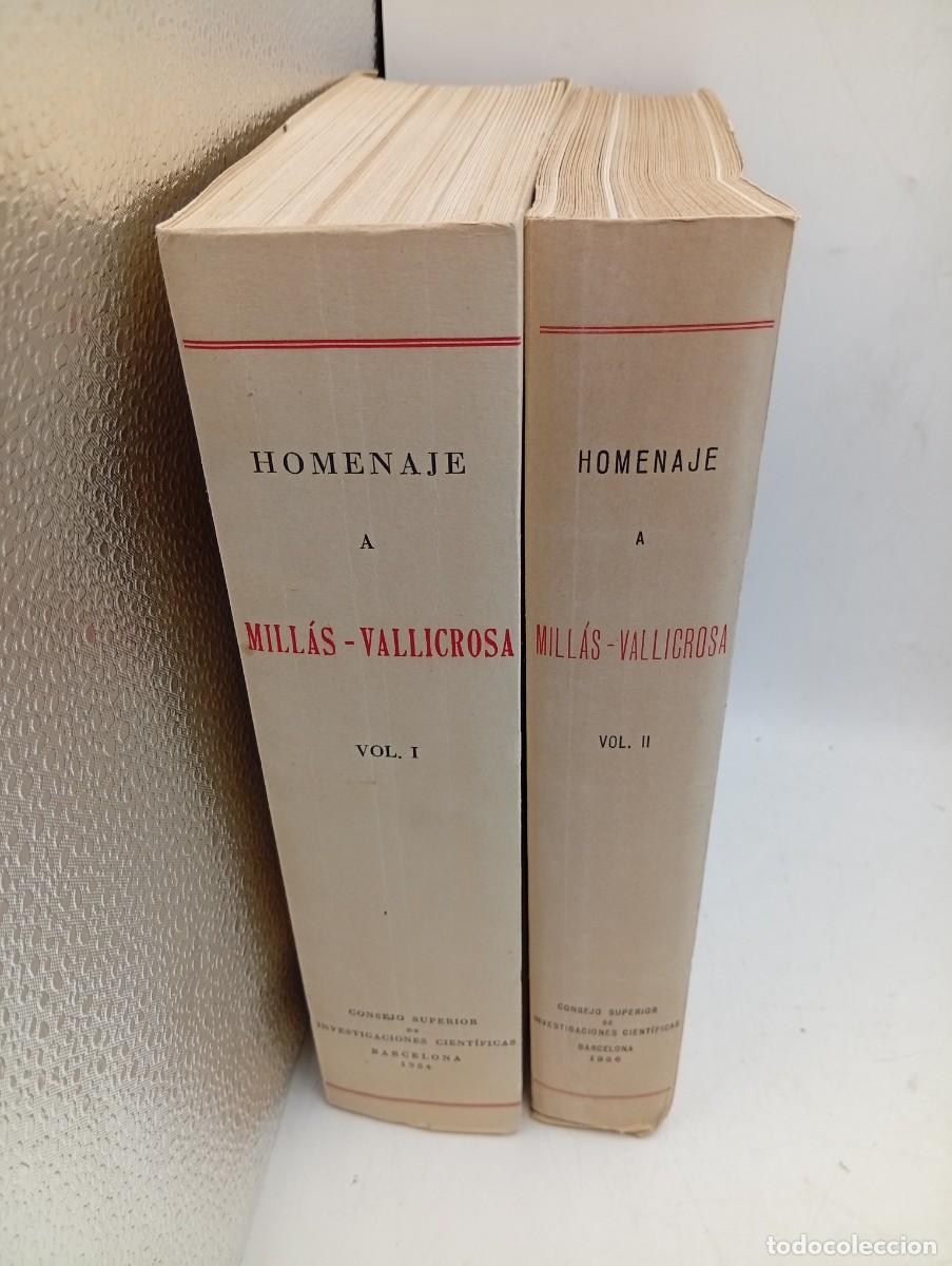Libros de segunda mano: HOMENAJE A MILLAS-VALLICROSA. VOL. I Y II. CONSEJO SUPERIOR DE INVESTIGACIONES. 1954. PAGS: 812/582.