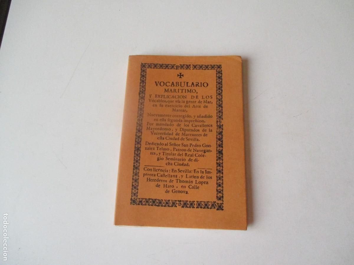 Libros de segunda mano: Vocabulario mar&iacute;timo ( facsimil) W40264