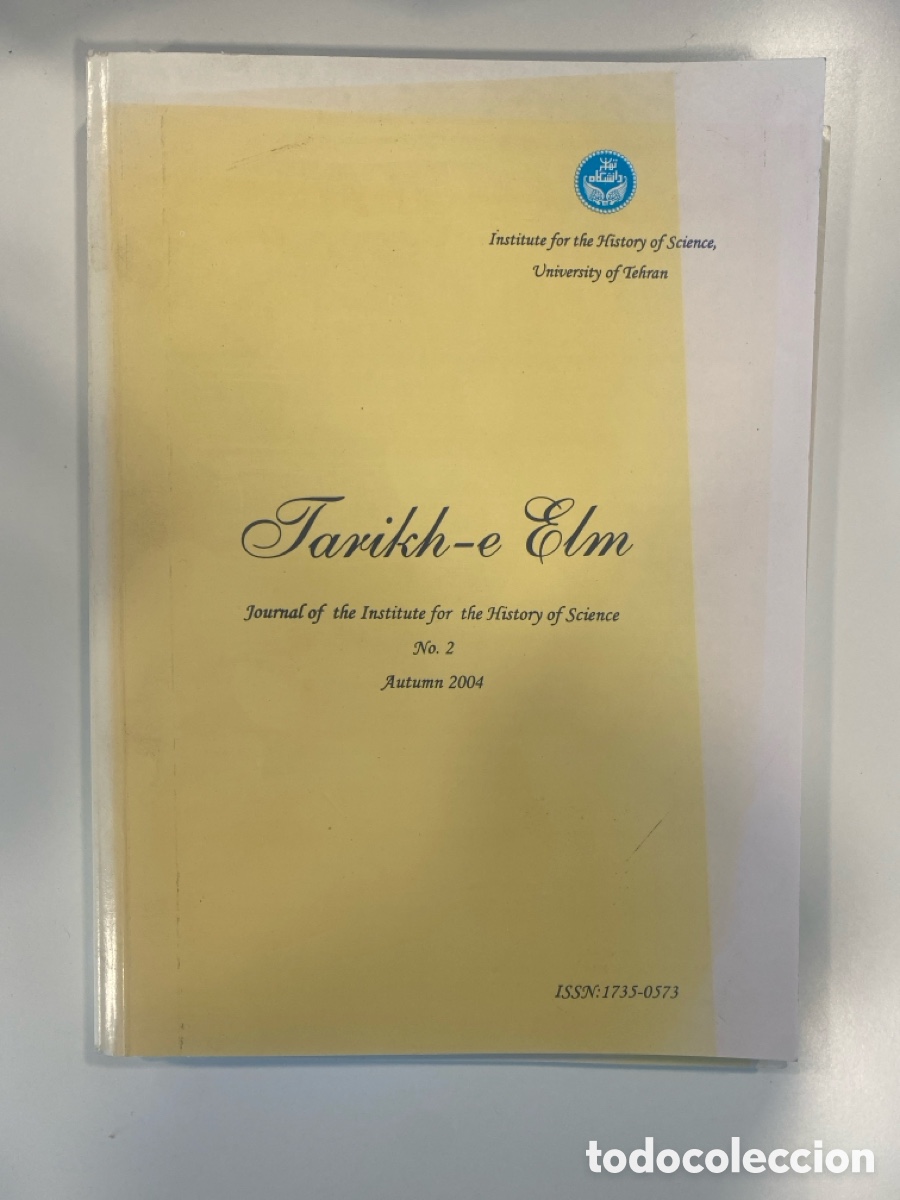 Libros de segunda mano: Tarikh-e Elm (Journal of the Institute for the History of Science). Num. 2. 2004