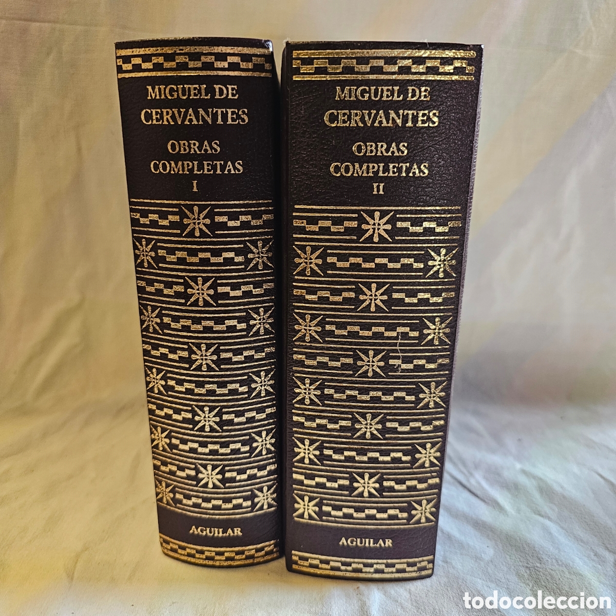 Libros de segunda mano: MIGUEL DE CERVANTES - OBRAS COMPLETAS - DOS VOL&Uacute;MENES - AGUILAR - 2003
