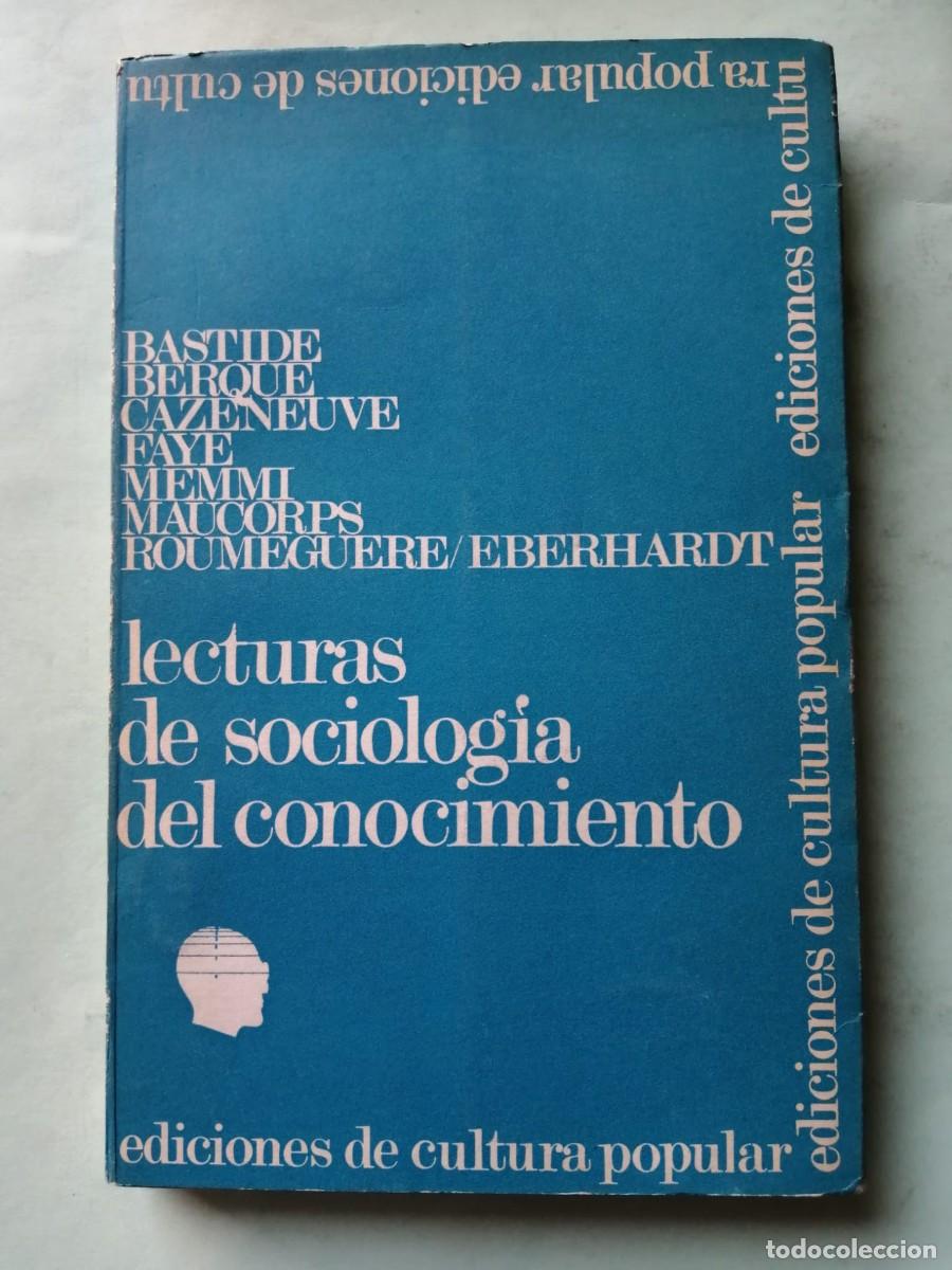 Libros de segunda mano: LECTURAS DE SOCIOLOGIA DEL CONOCIMIENTO (VARIOS AUTORES)