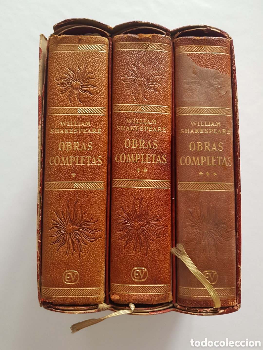 Libros de segunda mano: William shakespeare, obras completas . Vergara. 3 tomos, piel