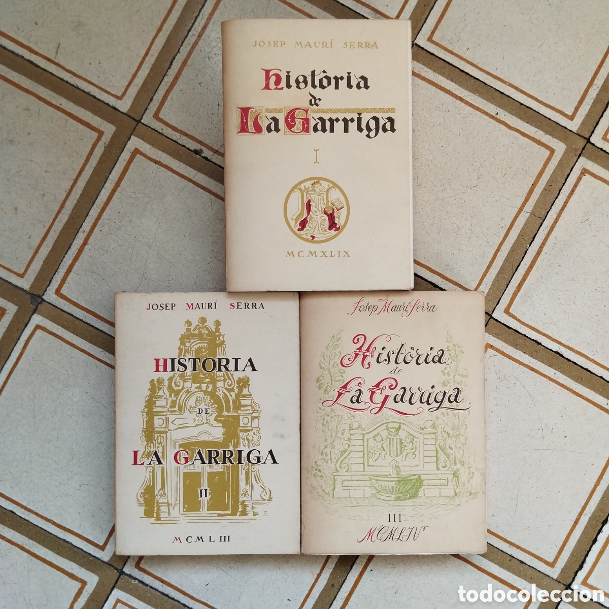 Libros de segunda mano: HIST&Ograve;RIA DE LA GARRIGA JOSEP MAURI SERRA 3 VOLUMS intons