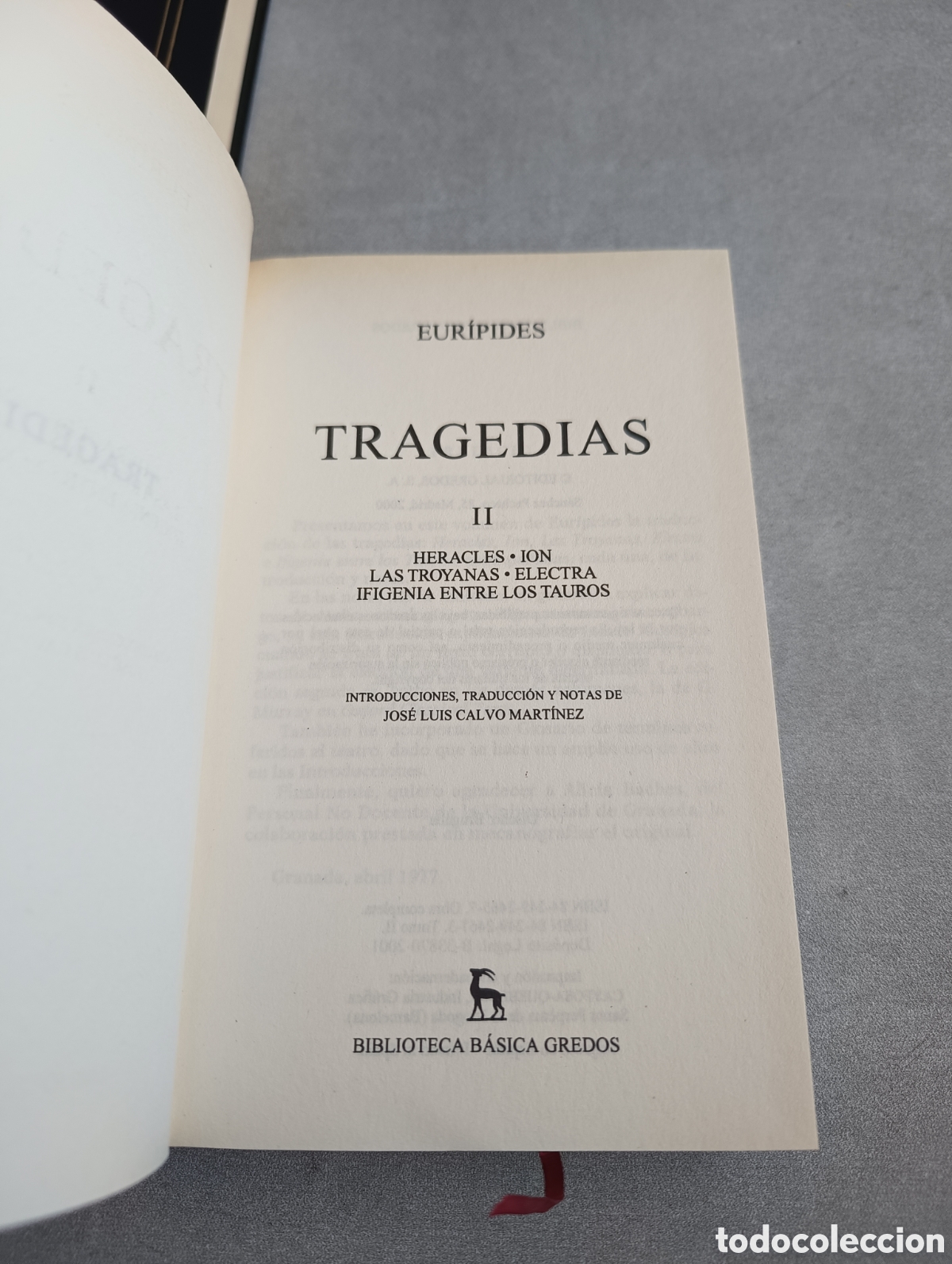 Libros de segunda mano: EUR&Iacute;PIDES. TRAGEDIAS. 3 TOMOS. BIBLIOTECA B&Aacute;SICA GREDOS. - Foto 7
