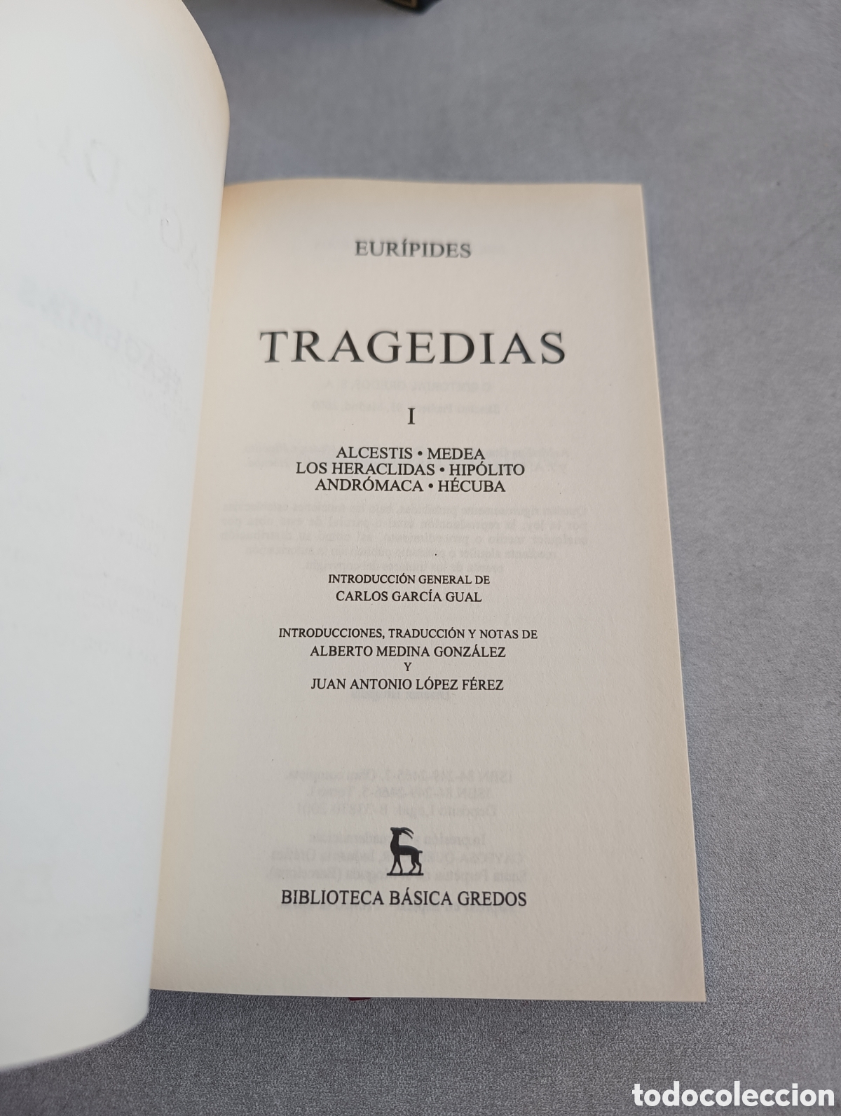 Libros de segunda mano: EUR&Iacute;PIDES. TRAGEDIAS. 3 TOMOS. BIBLIOTECA B&Aacute;SICA GREDOS. - Foto 9