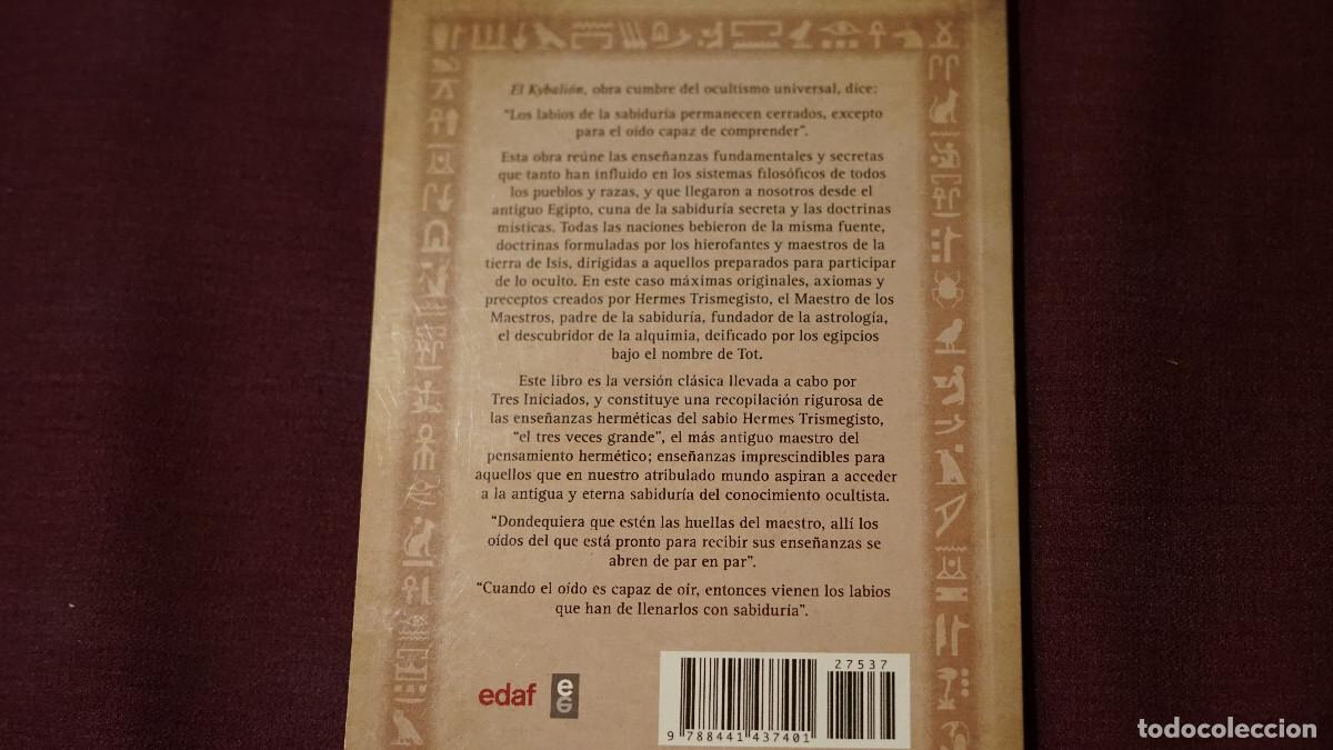 Libros de segunda mano: El kybali&oacute;n de Hermes Trismegisto - Edaf - Foto 3
