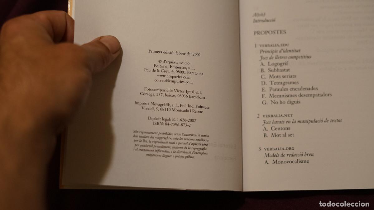 Libros de segunda mano: M&agrave;rius Serra - Verbalia.com - Emp&uacute;ries 2002 - Foto 2
