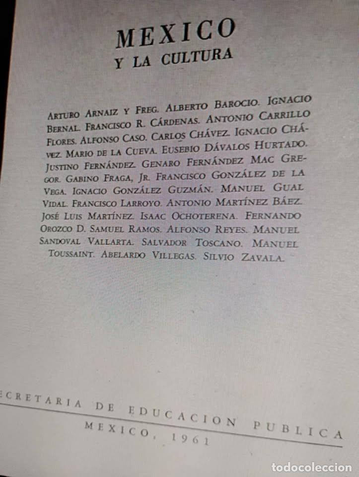 Libros de segunda mano: M&eacute;xico y la Cultura, SEP 1961 - Foto 3